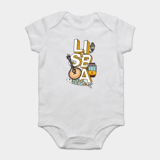 Lisbon tram and Fado Baby Bodysuit